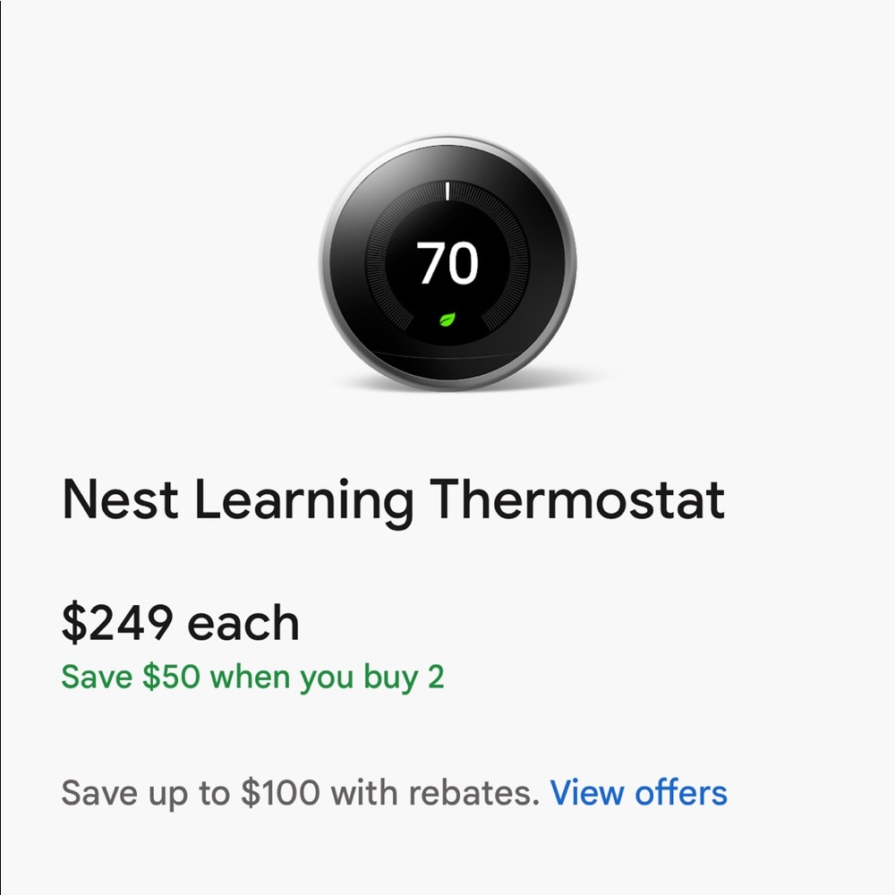 Google -  Nest Learning Thermostat